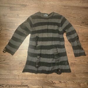 Killstar Ash Distressed Sweater